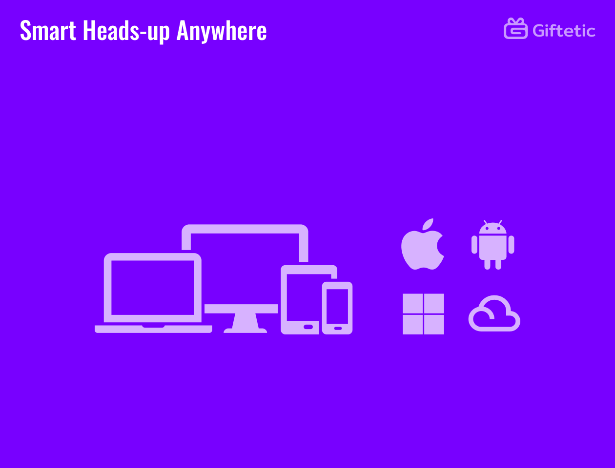 Smart Heads-up Anywhere feature of Giftetic